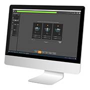 Computer monitor screen displaying off-axis rotary measurement mode in CARTO Capture software