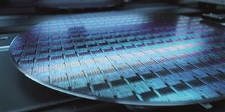 Semiconductor wafer during production