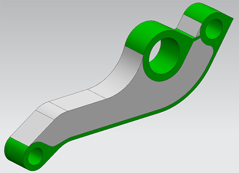 DfAM-refined design space for the bell-crank