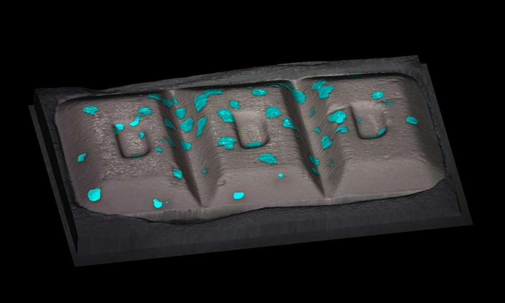 Imagen Raman del RA802 de una tableta