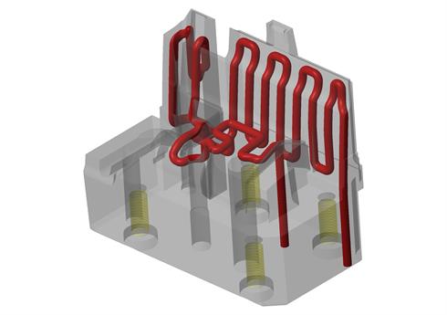 Inserto de aço maraging impresso em 3D