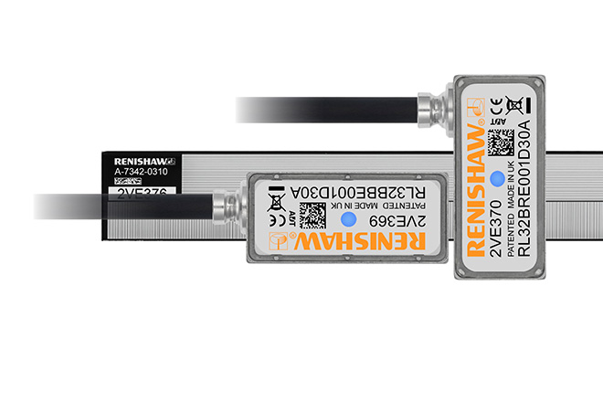 İki RESOLUTE™ enkoder okuma kafasına (X, Y) sahip Çok Serbestlik Dereceli ölçek