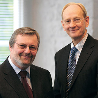 Renishaw On-Demand nav button Sir David McMurtry and John Deer