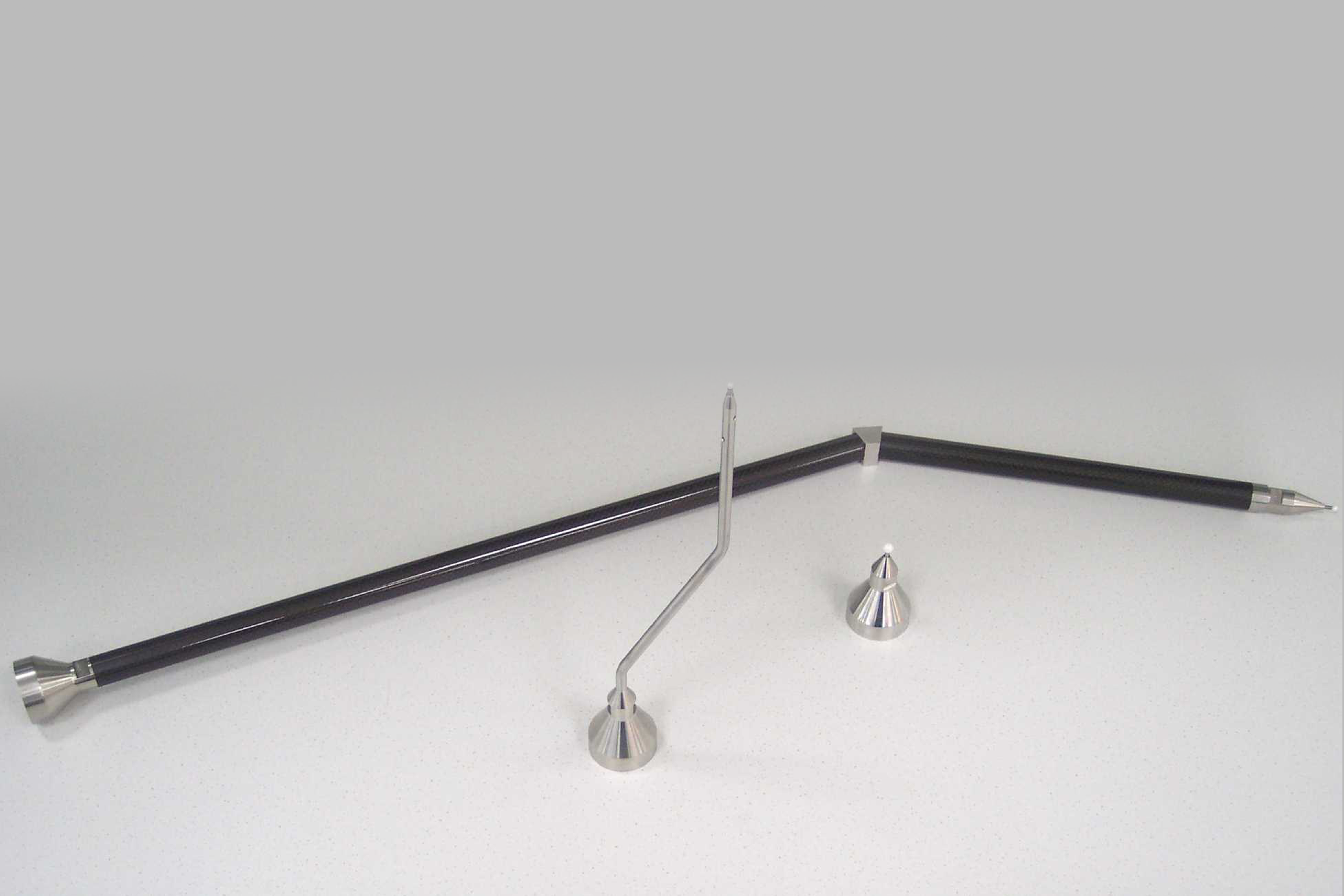 Three FARO styli displaying Renishaw's range of FARO styli