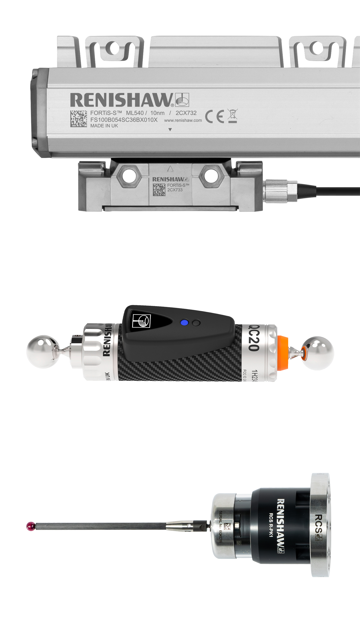 FORTiS, QC20 ballbar and RCS P-series probe stack shot