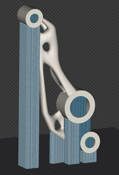 Topological part build support design
