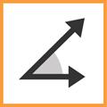 Angular measurement icon