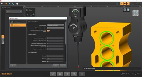 Configuración del trazado de la curva en MODUS Planning