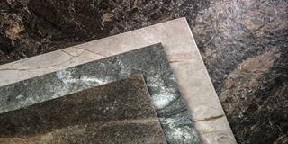4 types of decorative tiles on top of each other