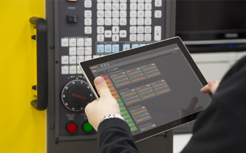 Reporter on a Windows® tablet with a Fanuc control