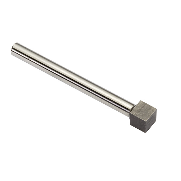 Product A-5000-3212, M4 tool datum cube, stainless steel stem, L 53 mm
