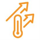 Icon illustrating thermal expansion
