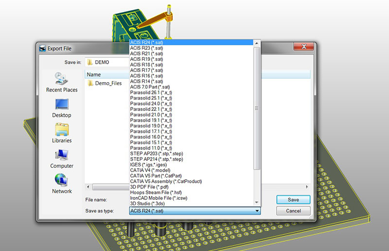 3D CAD shown in FixtureBuilder V8.0