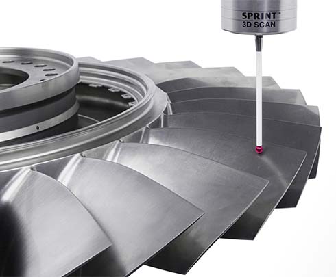 Contact scanning of blade freeform surfaces
3D Scanning Bladed Disk