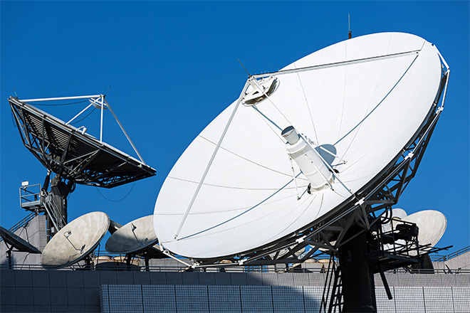 Satellite dishes for telecommunications