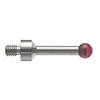 A-5000-6731 - M4 &#216;5 mm ruby ball, stainless steel stem, L 20 mm, EWL 15.89 mm