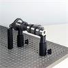 Part held using adjustable height stands, V magnet and standoffs