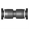 Ø4 mm to Ø4 mm push-fit pneumatic adaptor: front view