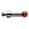 A-5000-7555 - M4 &#216;6 mm ruby ball, stainless steel stem, L 17 mm, EWL 13.3 mm