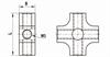 A-5004-3185 - M3 titanium cube XXT star, L 13mm, for Zeiss applications