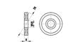 A-5555-0208 - M8 high strength steel spherical disc, DK 60 mm, for Zeiss applications