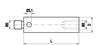 A-5555-0148 - M5 Titanium stylus extension, L 40 mm, D 11 mm, for Zeiss applications