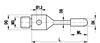 A-5004-0256 - M3 &#216;2 mm tungsten carbide cylinder, L 21 mm, ML 7 mm, for Zeiss applications