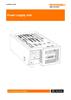 Installation guide:  Power supply unit