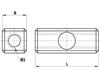 A-5555-3896 - M3 2-way titanium cube XXT 180&#176;, L 13mm, for Zeiss applications