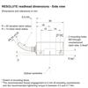 Dimension drawing of RESOLUTE readhead - side view