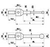 A-5555-0084 - M5 Stylus for star configuration, &#216;0.3 mm ruby ball, tungsten carbide stem, ML1/ML 2.3/12.8 mm, for Zeiss applications