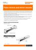 Data sheet:  Plane mirrors and mirror mounts