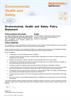 Environmental, health and safety policy statement