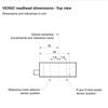 Dimension drawing of VIONiC readhead - top view