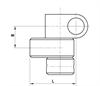 A-5004-3285 - M3 titanium knuckle XXT, 1.65 g, L 10 mm, for Zeiss applications