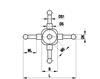 A-5555-0069 - M5 4-way star, &#216;1 mm ruby balls, tungsten carbide stem, ML 7 mm for Zeiss applications