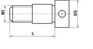 Technical drawing M3 XXT clamping screw