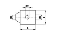 M5 Adaptor with thread/conical shaft base