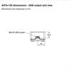 ADTa-100 dimensions - USB output end view
