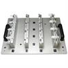 Custom CMM fixture using spring loaded clamps to hold 16 plastic parts