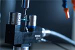 NC4+ Blue F100 on machine demonstrating tool measurement capability