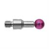 M3 Ø4 mm ruby ball, stainless steel stem, L 10 mm, EWL 7 mm