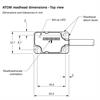 Dimension drawing of ATOM readhead - top view