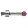 A-5000-7553 - M4 Ø5 mm ruby ball, stainless steel stem, L 17.5 mm, EWL 13.4 mm