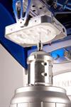 Zirconia billet in milling machine