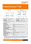 Datenblatt:  Prüfgerät Equator™ 300