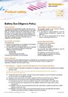 Battery due diligence policy