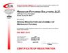 Certificate - Renishaw US RMFS 4784 - ISO 9001