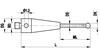 A-5555-2455 - M3 Ø8 mm ruby ball, ceramic stem, L 31.5 mm, ML 18.5 mm, for Zeiss applications