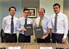 Mr Loh Yew Chiong, Singapore Polytechnic (middle-left) and Mr Steve Bell, Renishaw ASEAN (middle-right) at MoU ceremony